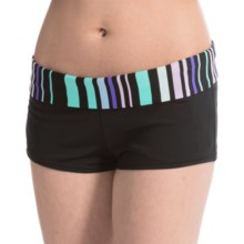 78%OFF スイムボトムス JAG縞水着ボトムス - （女性用）ボーイショート JAG Banded Swimsuit Bottoms - Boy Short (For Women)画像